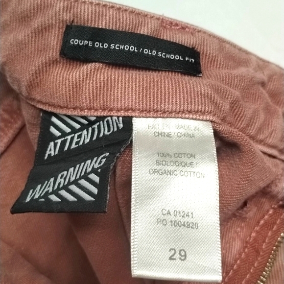 Twik pinkish brown size 29 old school fit corduroy pants women 100% bio cotton - Picture 3 of 6